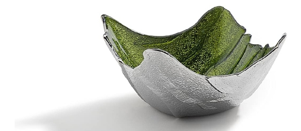 Studio Silversmiths Green & Silver Square Boxed